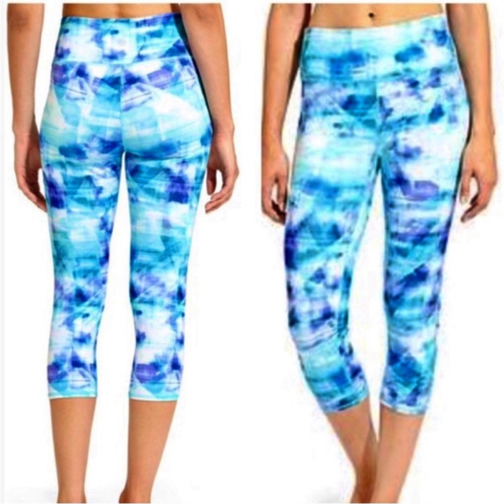 Athleta Cloudy Day Teal Purple Leggings